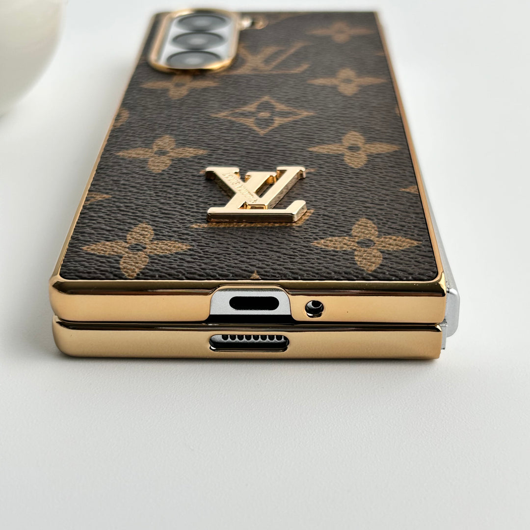 Samsung Galaxy Z Fold 6 Luxury kullattu nahkakotelo