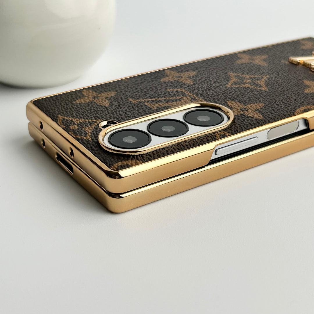 Samsung Galaxy Z Fold 6 Luxury kullattu nahkakotelo