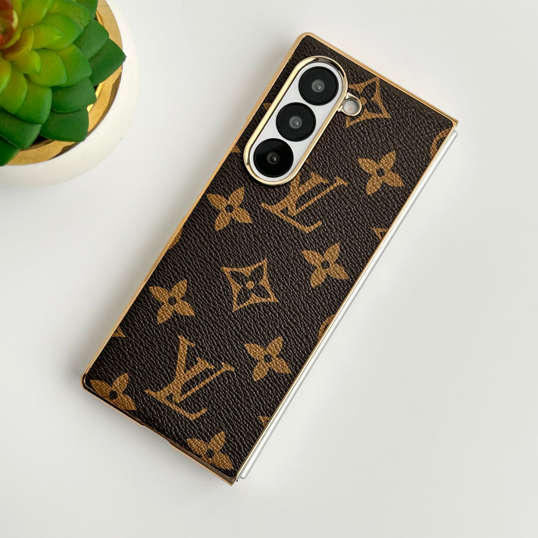 Samsung Galaxy Z Fold 6 Luxury kullattu nahkakotelo