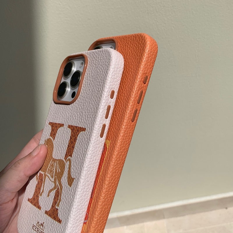 Custodia classica per iPhone in pelle