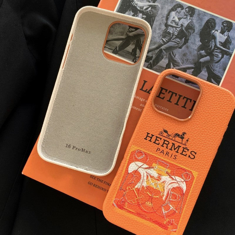 Custodia classica per iPhone in pelle