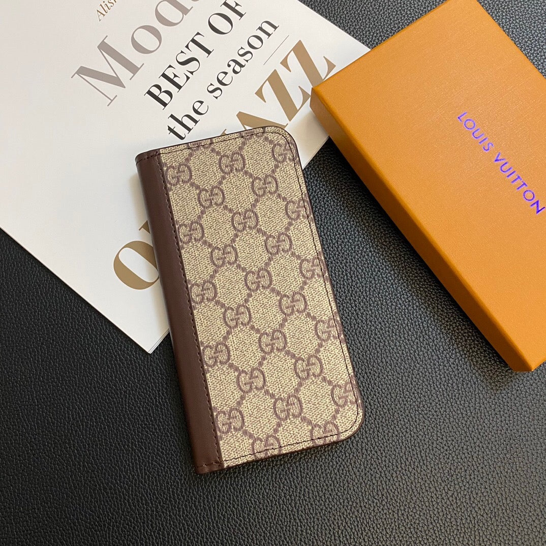 MONOGRAM USNJEN OVITEK ZA KARTICE GALAXY CASE ZA SAMSUNG