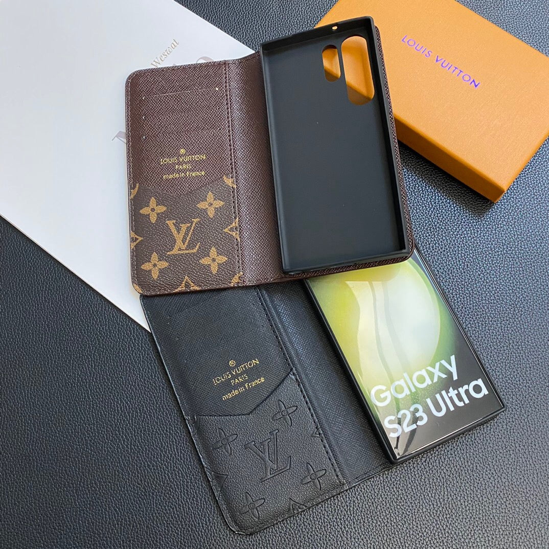 MONOGRAM USNJEN OVITEK ZA KARTICE GALAXY CASE ZA SAMSUNG