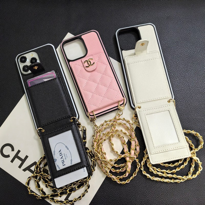 Elegantní crossbody kožené pouzdro na iPhone