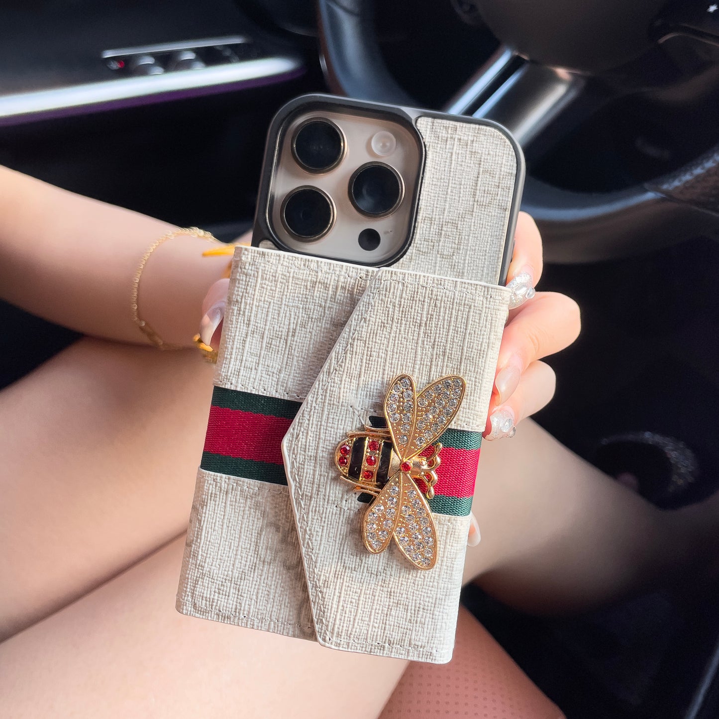 Étui pour iPhone à bandoulière avancé haut de gamme avec porte-cartes & Bandoulière