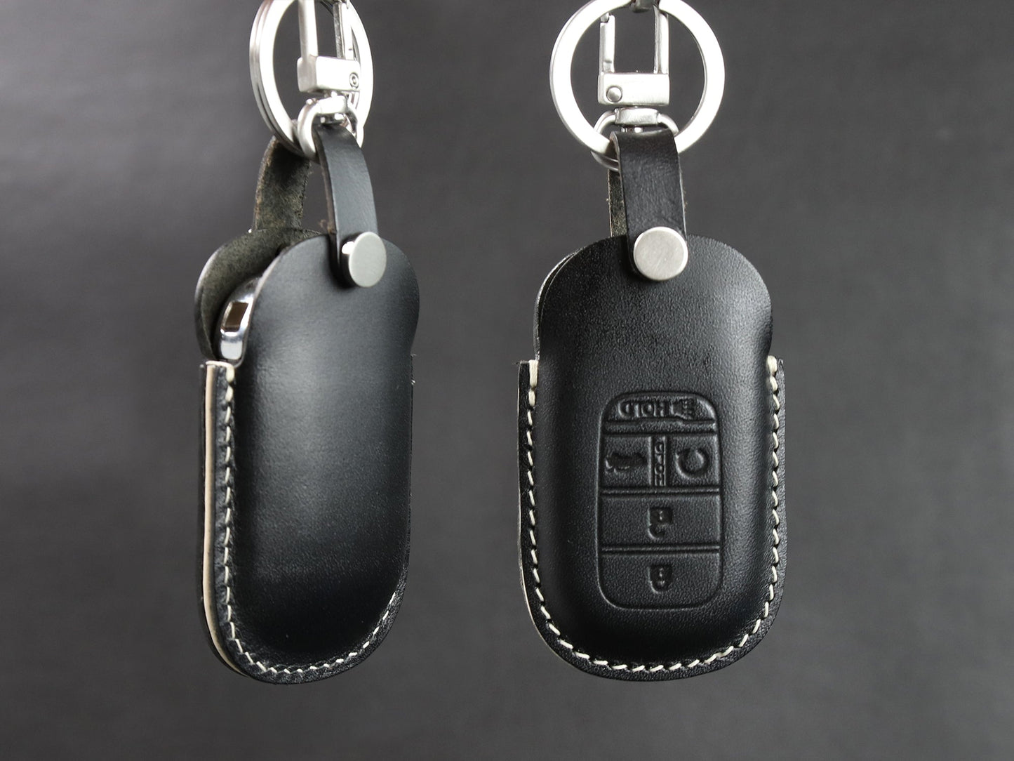 Nahkainen auton avainkotelo Hondalle [2-4/5/7] Avaimenperä