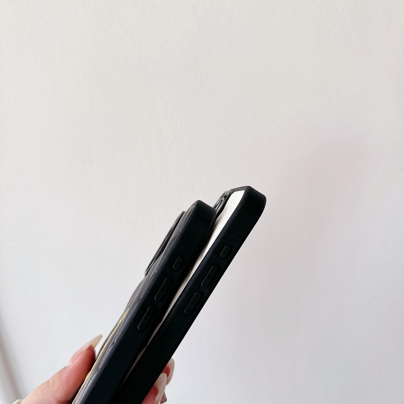 Saint Black & Bílé kožené pouzdro na iPhone