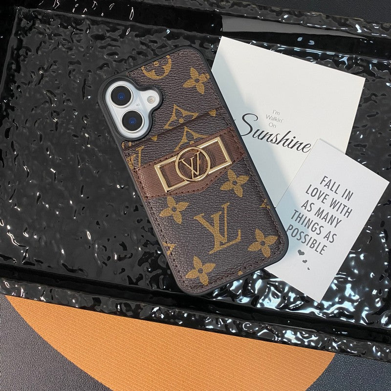 Bolsa de cartão luxuosa com logotipo dourado para iPhone