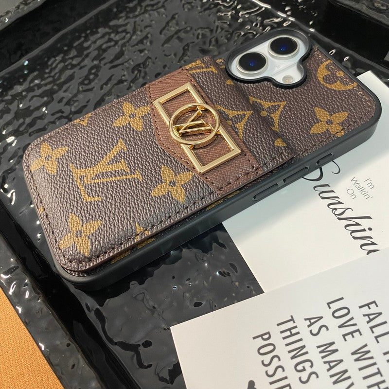 Bolsa de cartão luxuosa com logotipo dourado para iPhone