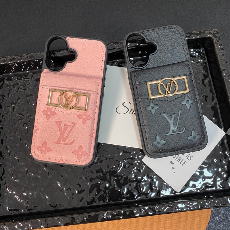 Bolsa de cartão luxuosa com logotipo dourado para iPhone