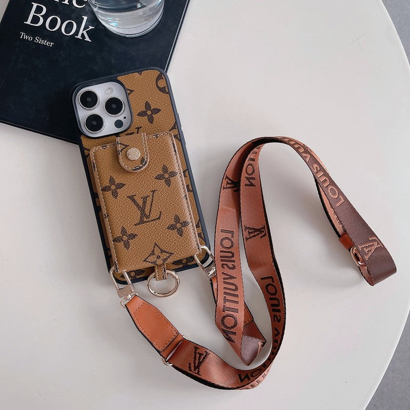 Borsa per carte di lusso Custodia per iPhone con catena classica