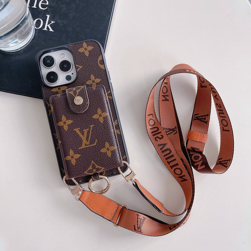 Borsa per carte di lusso Custodia per iPhone con catena classica