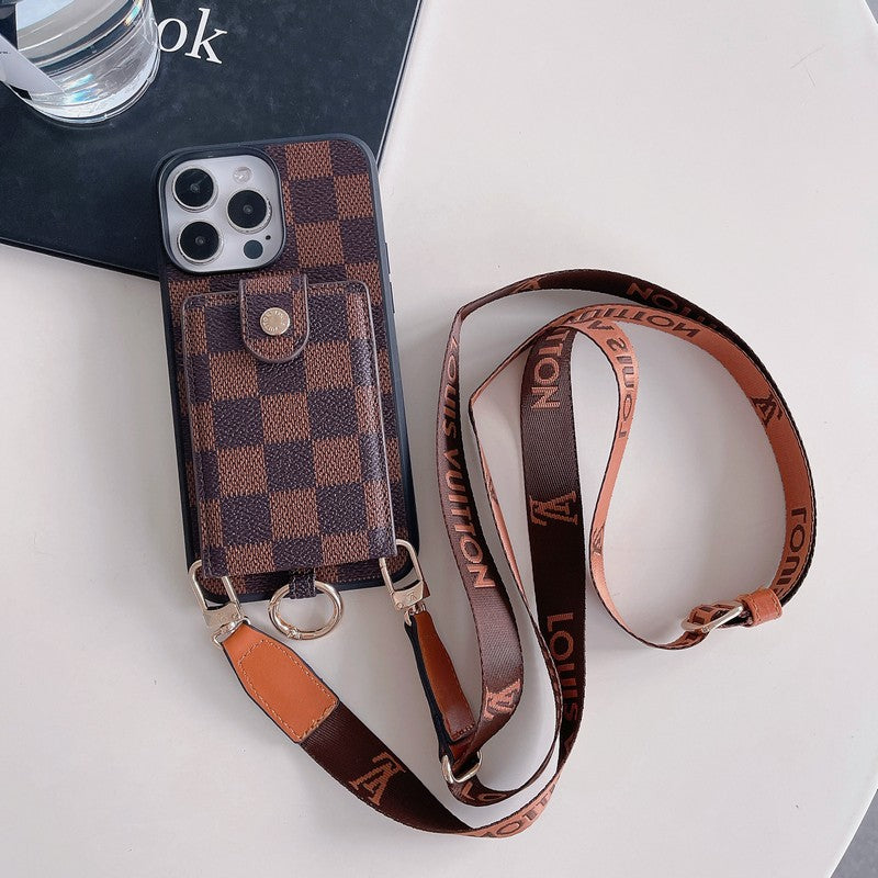 Borsa per carte di lusso Custodia per iPhone con catena classica