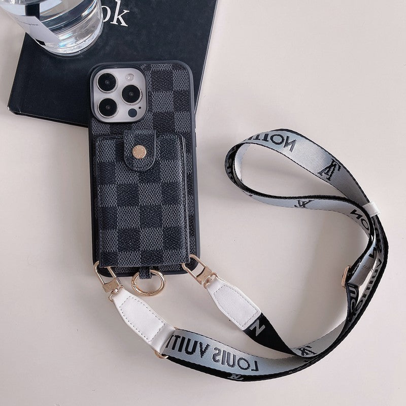 Borsa per carte di lusso Custodia per iPhone con catena classica