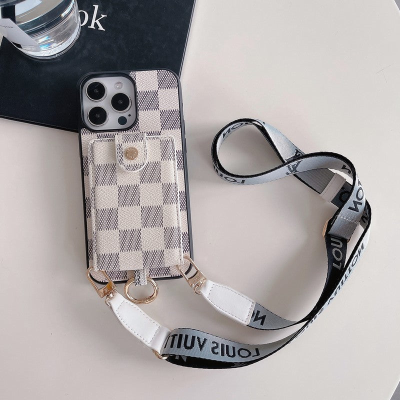 Borsa per carte di lusso Custodia per iPhone con catena classica