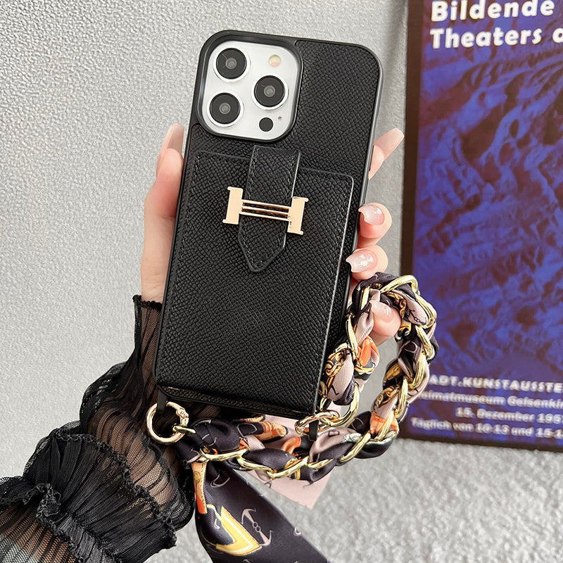 H Card Bag Šály Kožené puzdro na iPhone