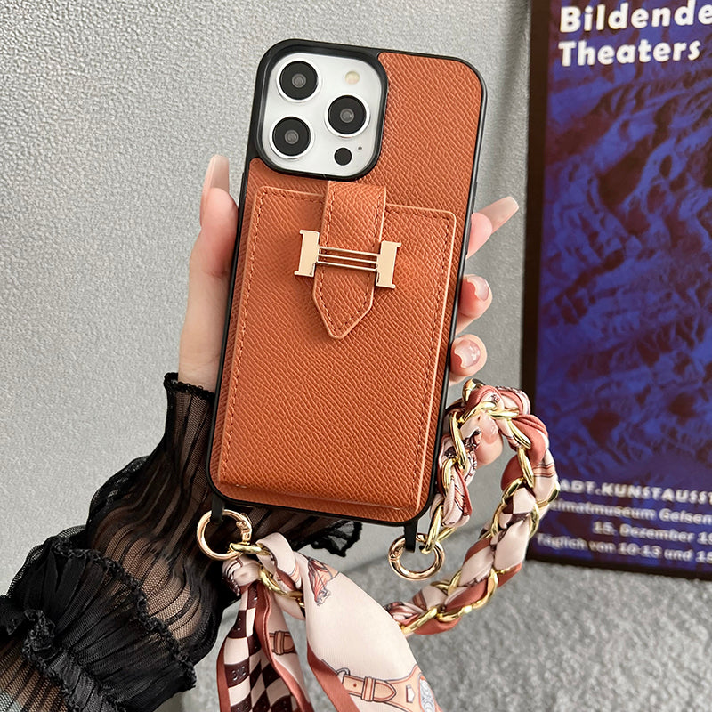 H Card Bag Šály Kožené puzdro na iPhone