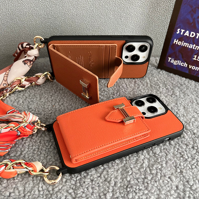 H Card Bag Šály Kožené puzdro na iPhone