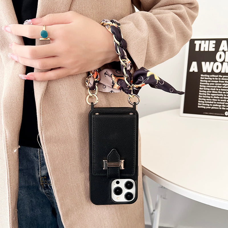 H Card Bag Šály Kožené puzdro na iPhone