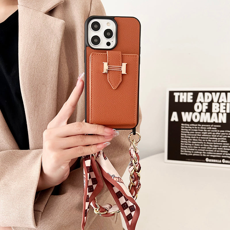 H Card Bag Šály Kožené puzdro na iPhone