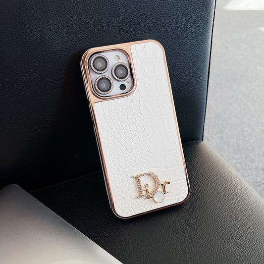 Muoti Diamond Logo Rose Gold iPhone-kuori