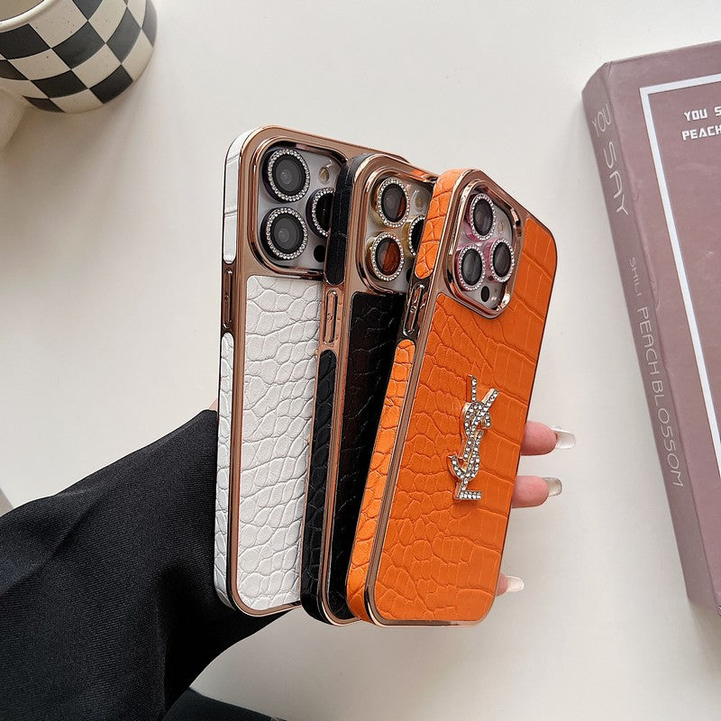 Husa iPhone din piele Saint Color Rose Gold