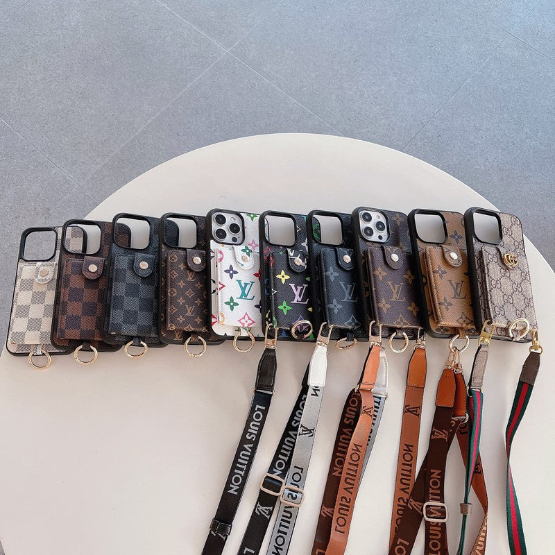Borsa per carte di lusso Custodia per iPhone con catena classica