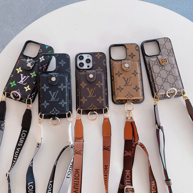 Borsa per carte di lusso Custodia per iPhone con catena classica