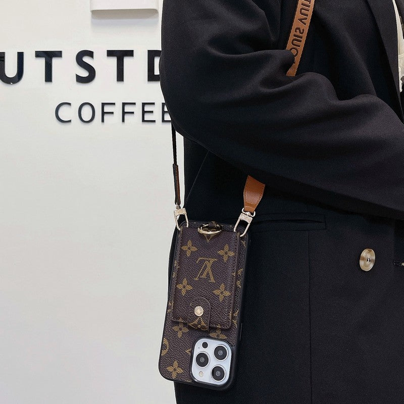 Borsa per carte di lusso Custodia per iPhone con catena classica