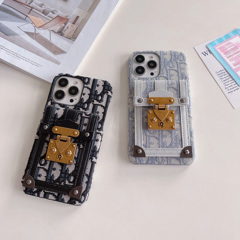 Mode kort taske stof iPhone etui