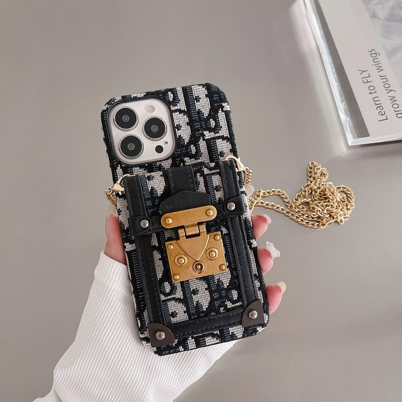 Mode kort taske stof iPhone etui