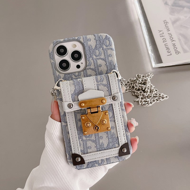 Mode kort taske stof iPhone etui