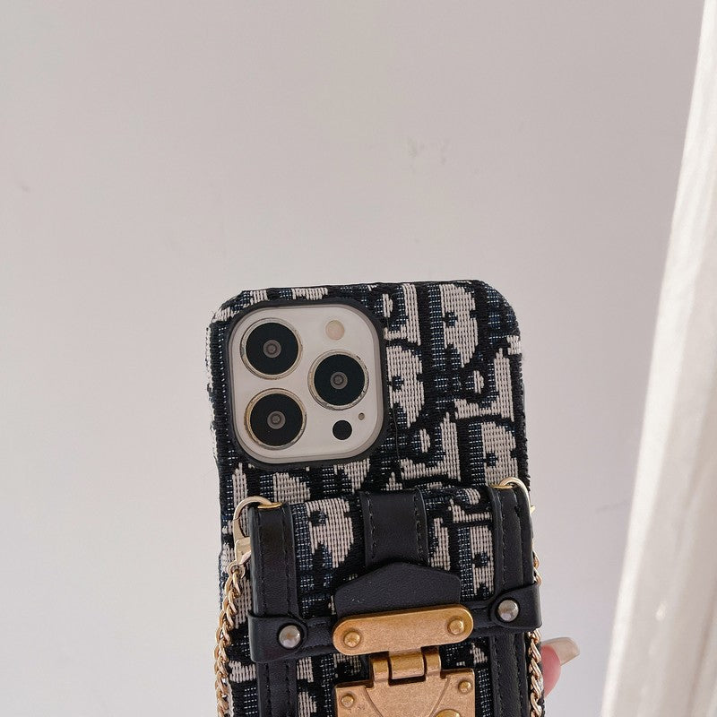 Mode kort taske stof iPhone etui