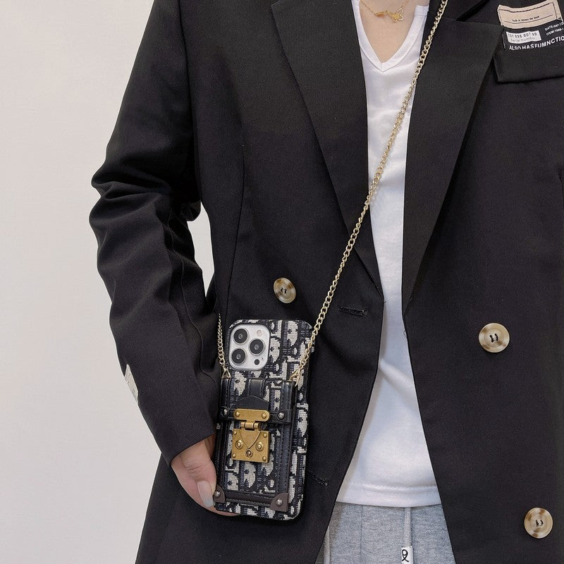 Mode kort taske stof iPhone etui