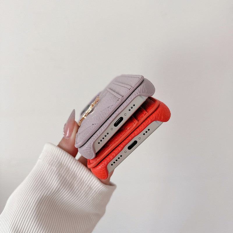 Barvna usnjena torbica Saint Card Bag za iPhone