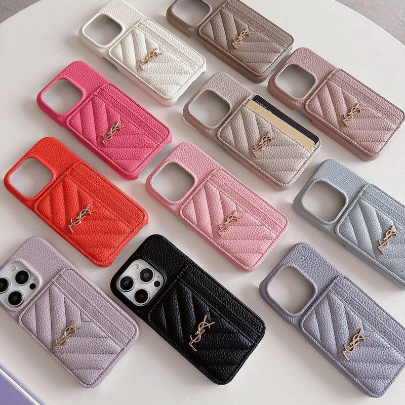 Barvna usnjena torbica Saint Card Bag za iPhone