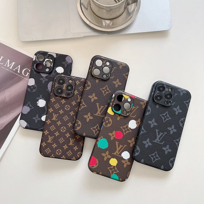 Husa iPhone din piele de culoare clasica de lux