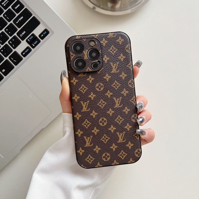 Husa iPhone din piele de culoare clasica de lux