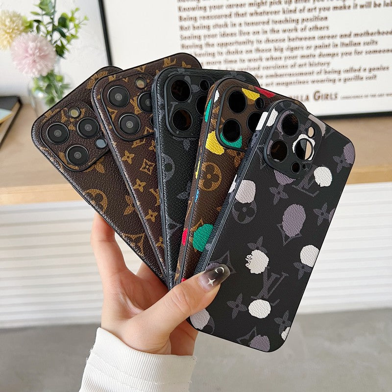Husa iPhone din piele de culoare clasica de lux