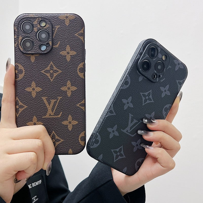Husa iPhone din piele de culoare clasica de lux
