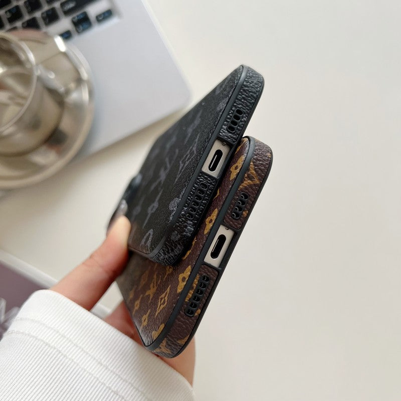 Husa iPhone din piele de culoare clasica de lux