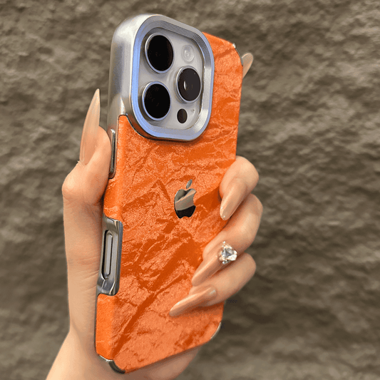 Husă pentru iPhone din catifea cu cadru galvanizat