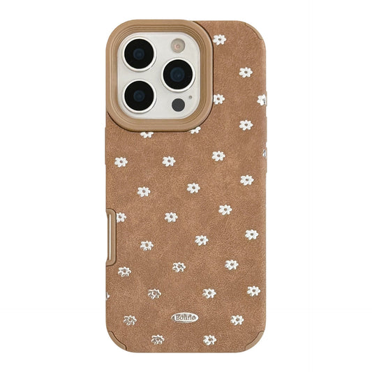 Gilt suitable for iphone17 Apple 16promax mobile phone case 15 autumn and winter brown fluff 14 suede 13 anti-drop