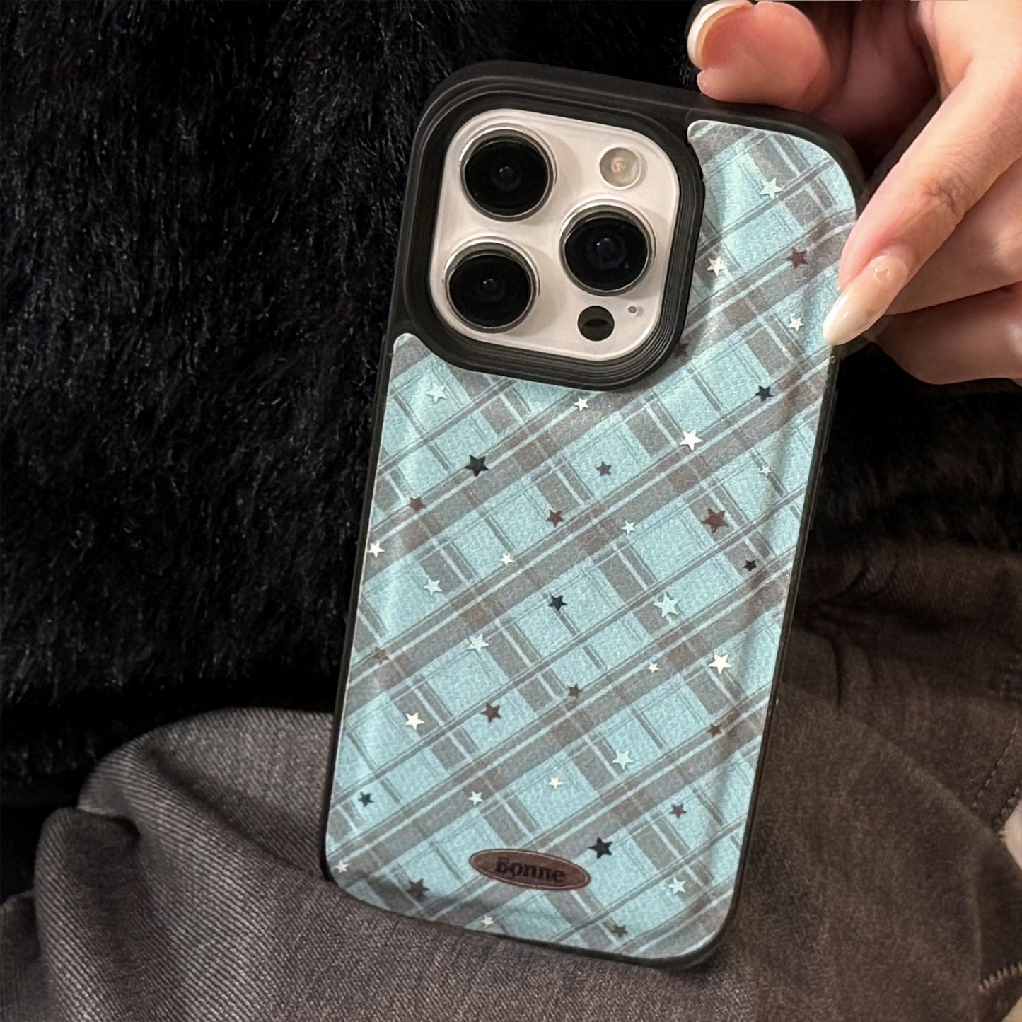 Personalized diamond star 16promax for iPhone15 Apple 17 mobile phone case 13 cortex thickened 14 anti-drop