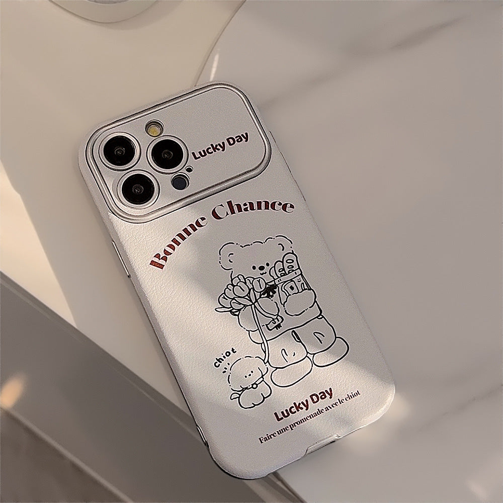 Korean wind ins cortical bear is suitable for iphone14 apple 16 mobile phone case 15pro max super cute 17 fresh 12