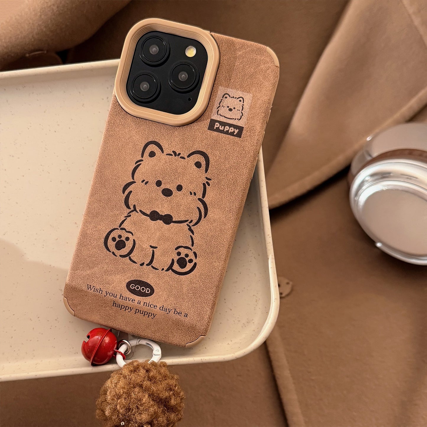 Suede for 17promax iPhone case iPhone 15 West Highland Puppy 14 Plush rope 13 Soft 16 sets