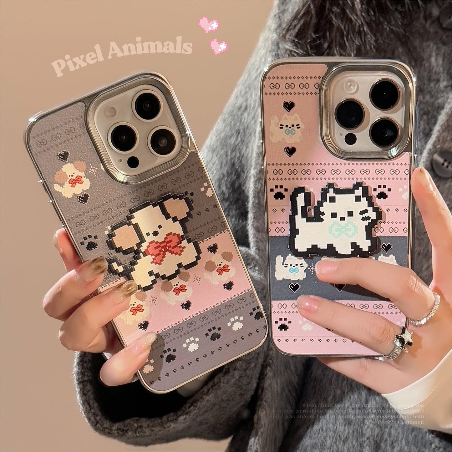 Fair Island cartoon apple 16 mobile phone case 17promax leather 15 for iPhone13 plating hard 11 couple
