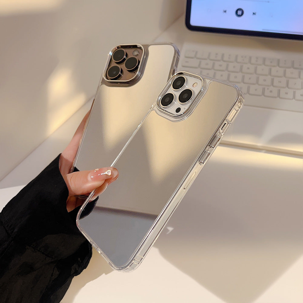 Electroplated mirror 17pro max for iphone16 Apple 15 mobile phone case 12 advanced sense 13pro simple 11