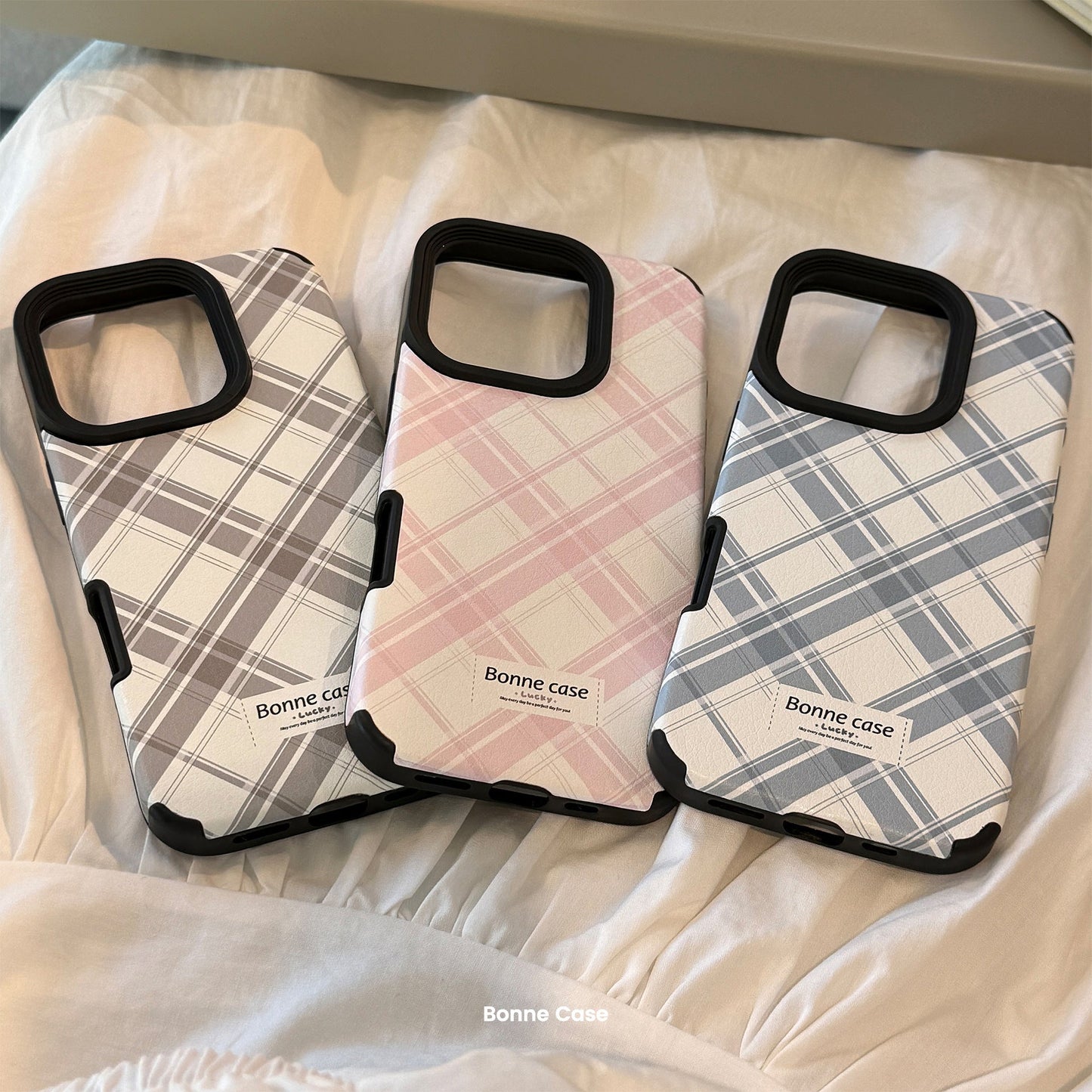 Korean ins leather pattern rhombus for iphone16 apple 17pro max mobile phone case british style 14 advanced 13