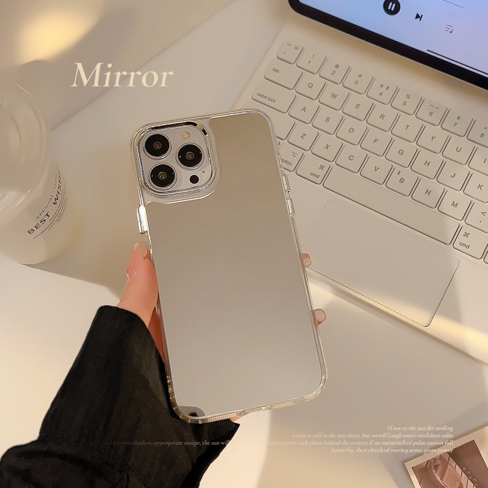 Electroplated mirror 17pro max for iphone16 Apple 15 mobile phone case 12 advanced sense 13pro simple 11